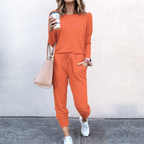 Lunavera Damen Zweiteiler mit weiter Hose Elegantes Freizeit-Set