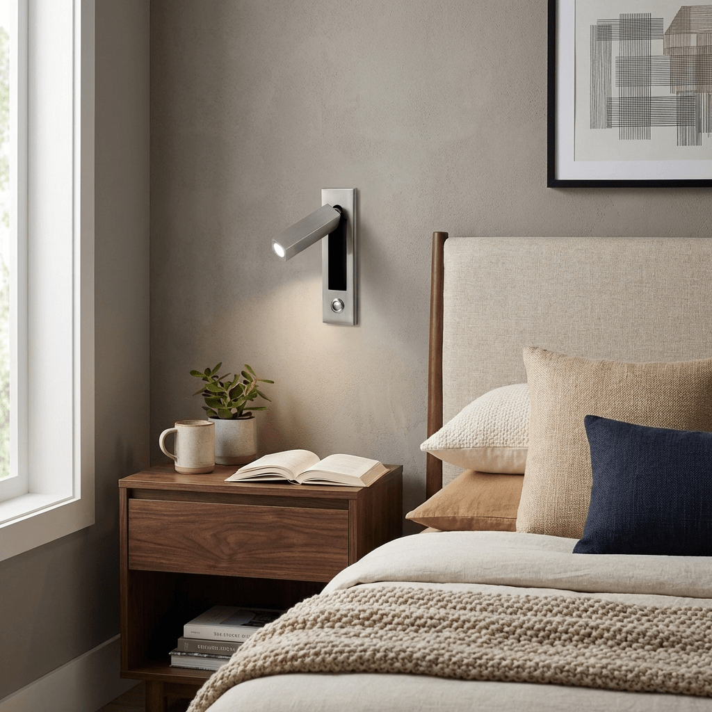 Verstellbare LED Wandleuchte für Schlafzimmer und Leseecke