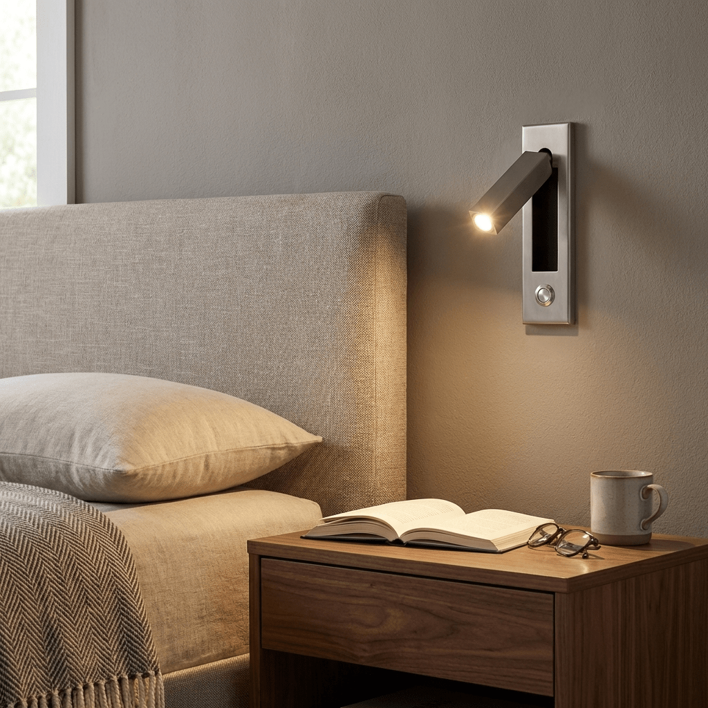 Verstellbare LED Wandleuchte für Schlafzimmer und Leseecke
