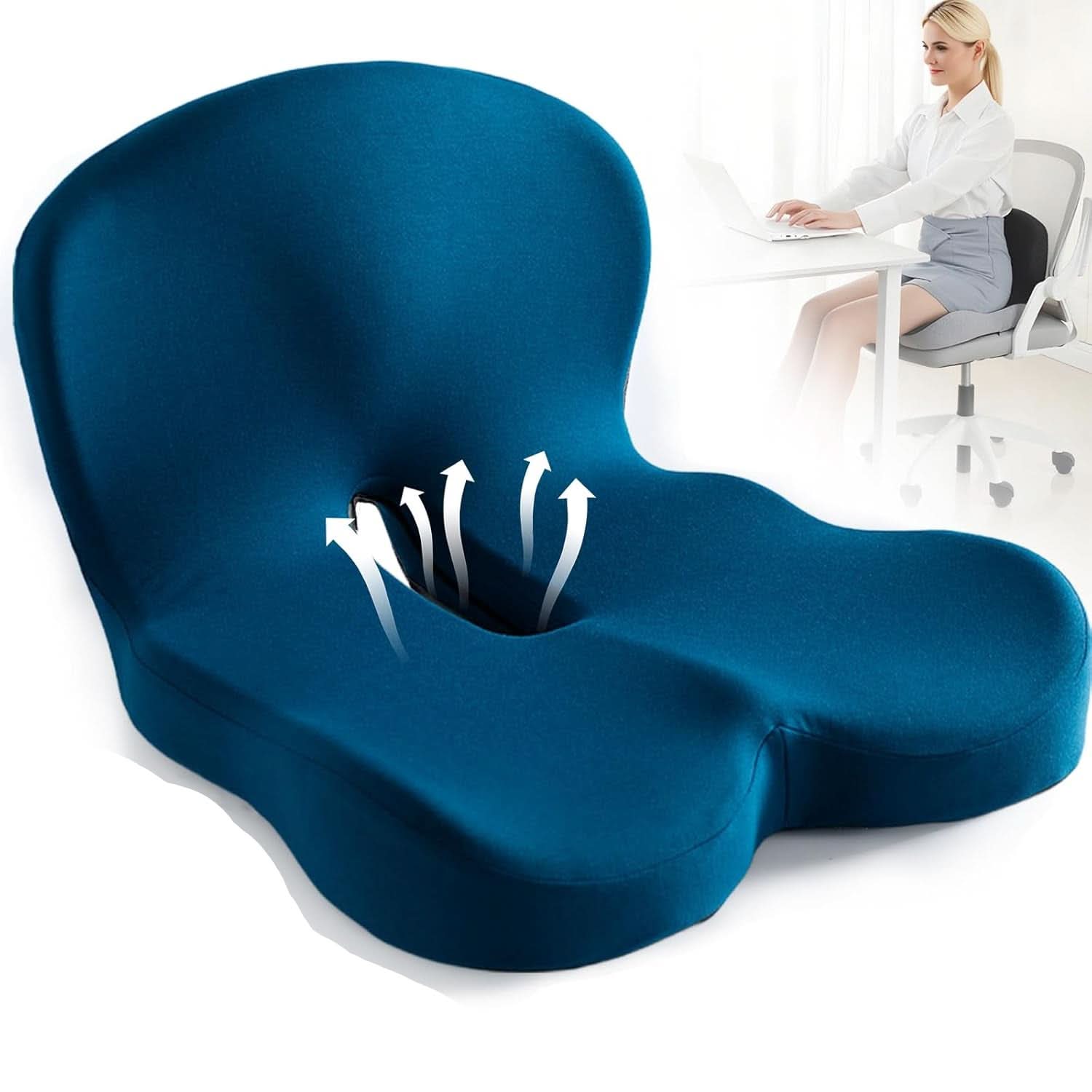 Comfortis poduszka na siedzenie z pianki memory dla ergonomicznego komfortu siedzenia