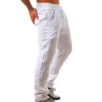 LeinenKomfort Herren Leinenhose mit Geradem Schnitt