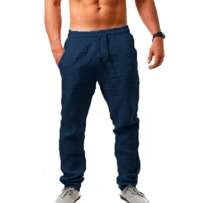 LeinenKomfort Herren Leinenhose mit Geradem Schnitt