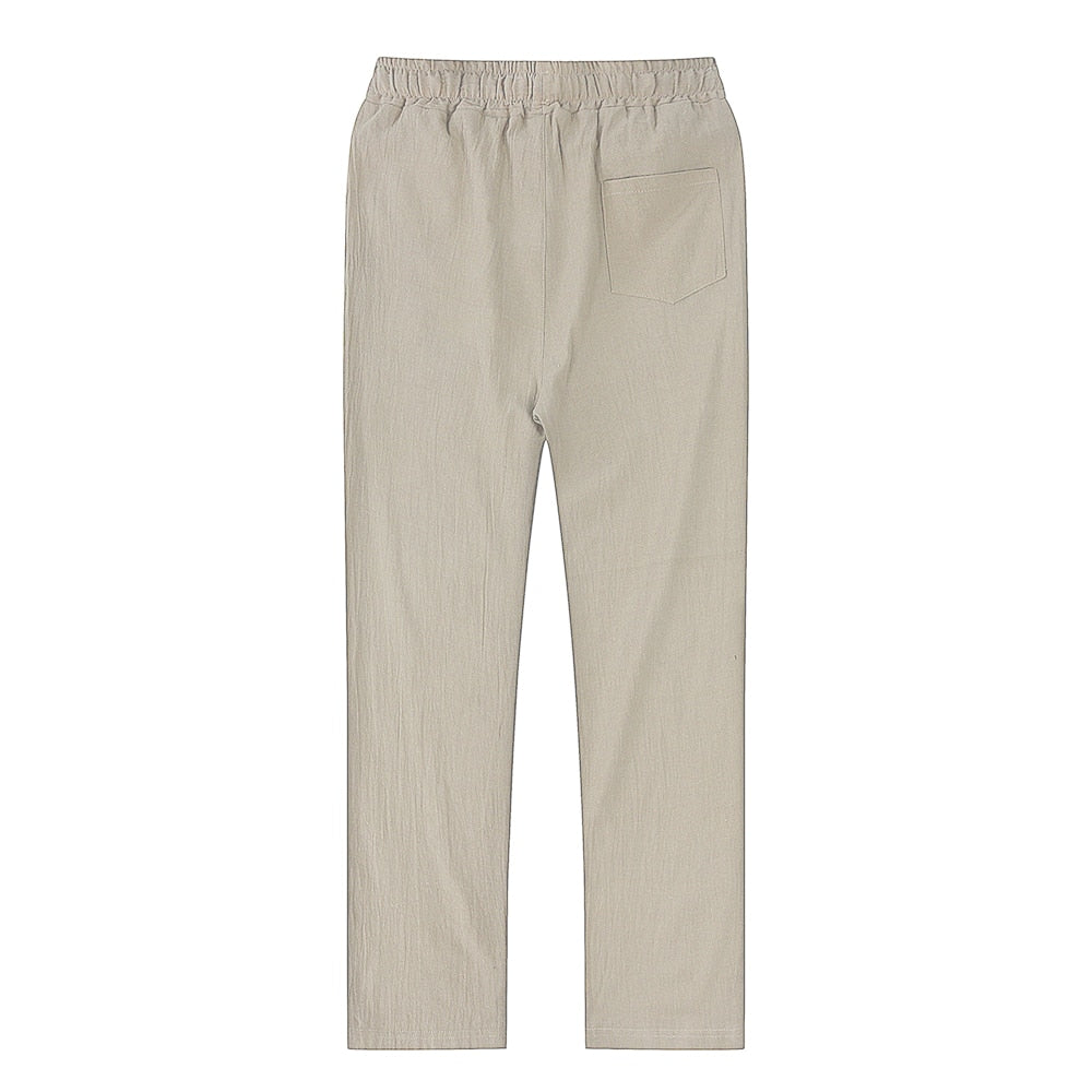 LeinenKomfort Herren Leinenhose mit Geradem Schnitt