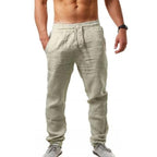 LeinenKomfort Herren Leinenhose mit Geradem Schnitt