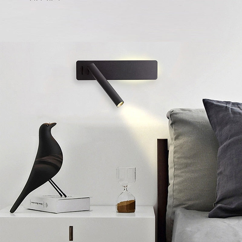 Lampa ścienna LED, lampa do czytania, obrotowa, elastyczna, do sypialni