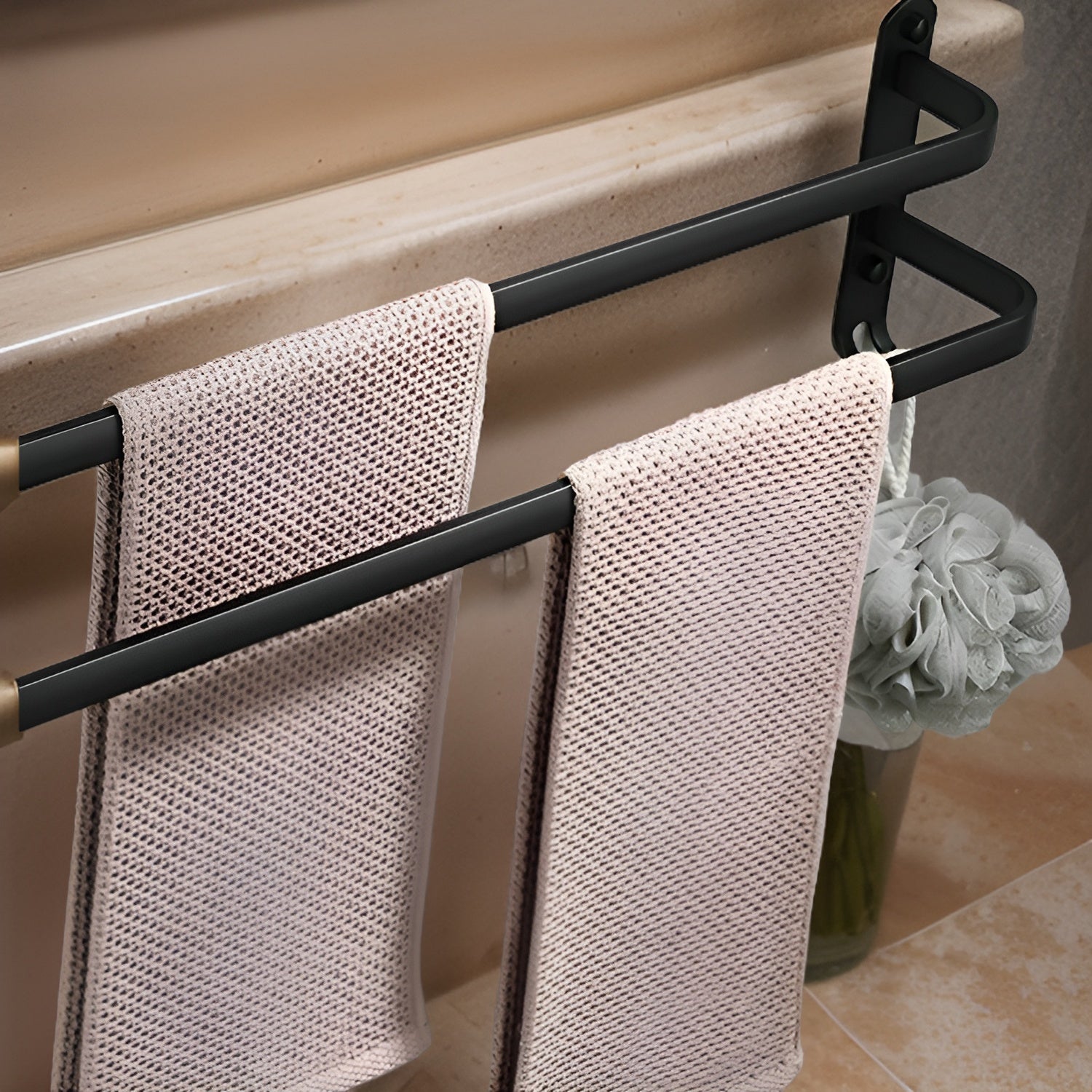 Valsero Handtuchhalter Wand mit 3 Ebenen aus Aluminium