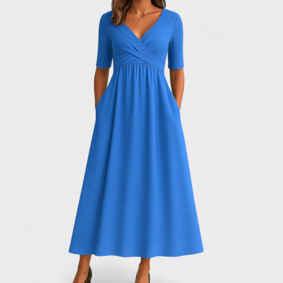 Damen Celestina Midi Kleid mit figurbetonter Passform