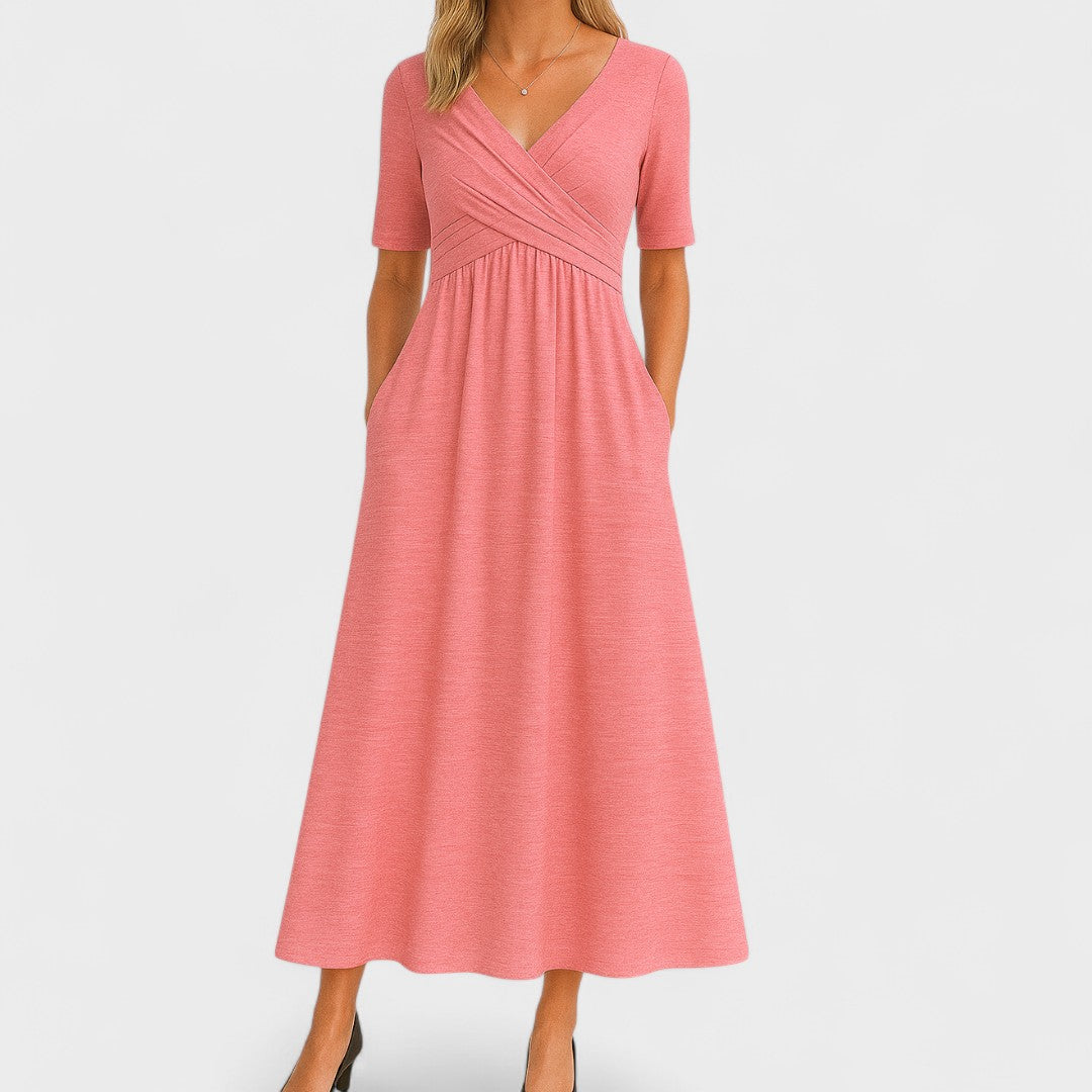 Damen Celestina Midi Kleid mit figurbetonter Passform