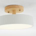 LumiRund LED Wandleuchte Rund Holz Acryl Modern