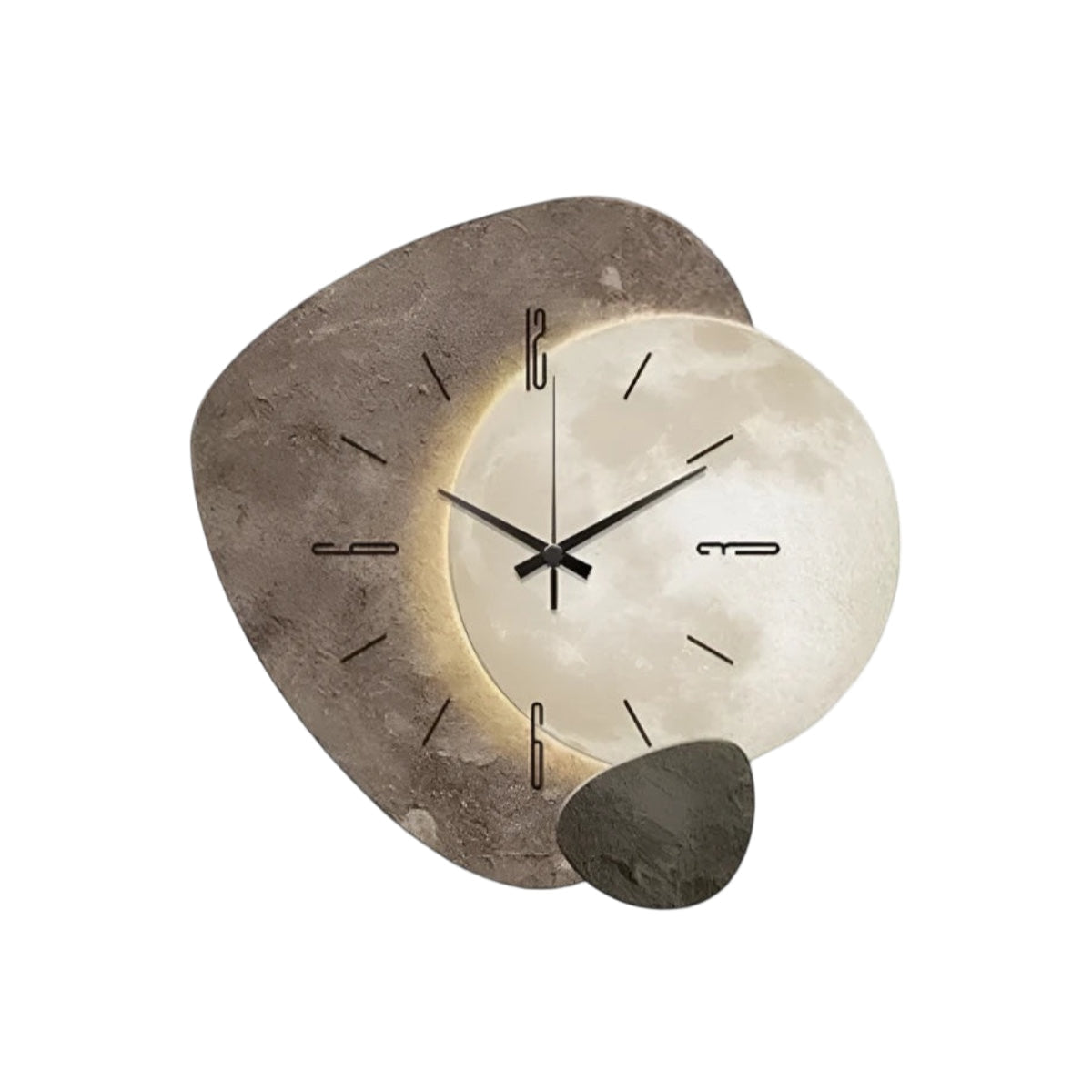 Selmora Mondkreis-Wanduhr mit dekorativem Mondmotiv