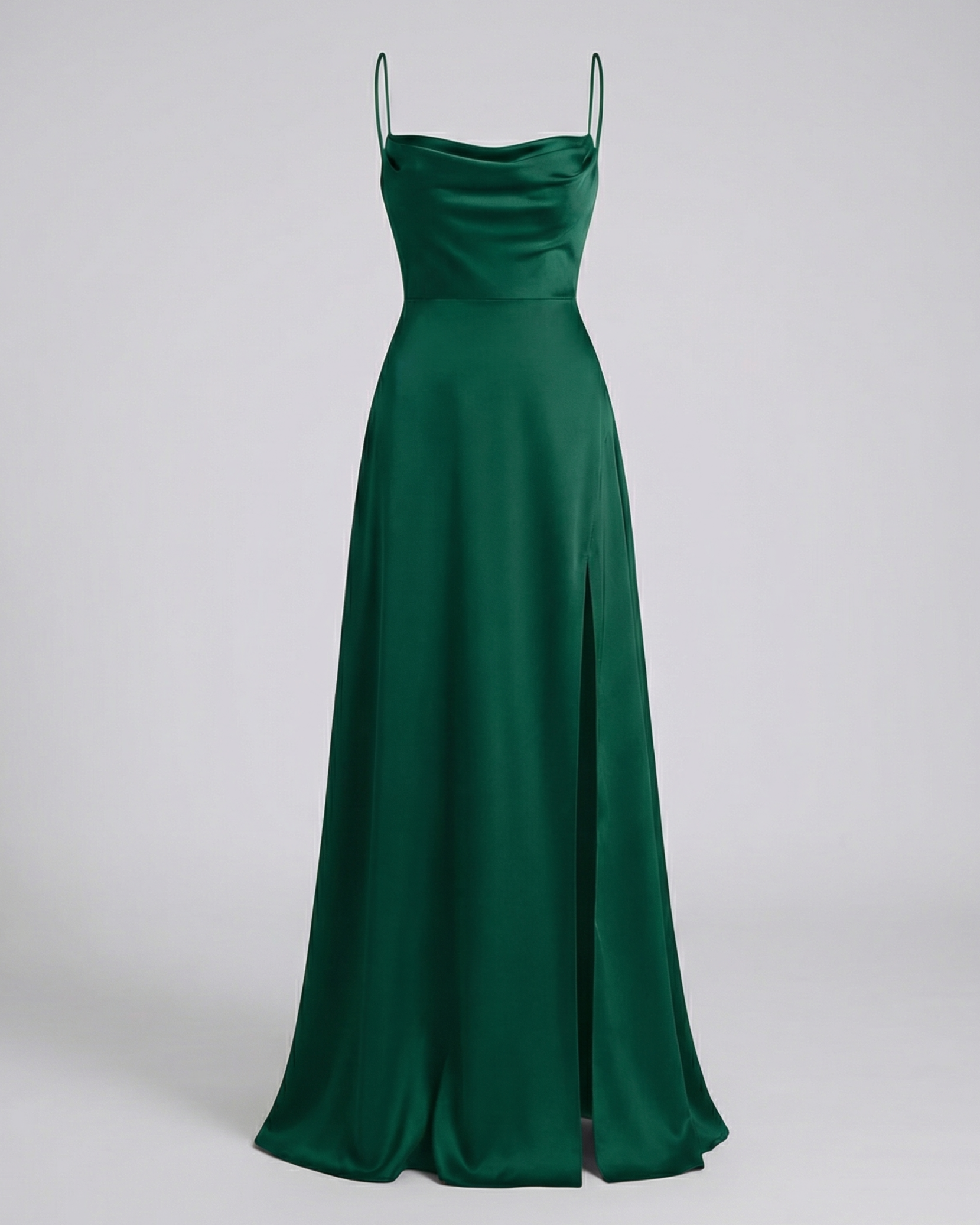 Silvara Maxikleid Damen – Langarmkleid mit Seitenschlitz