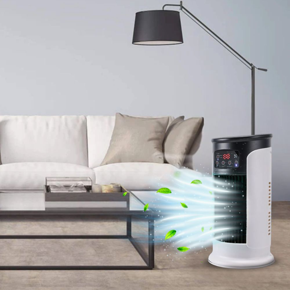BreezeFlow Mobiele Luchtkoeler met Verneveling en Oscillatie
