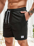 MarinoFlex Herren Badeshorts – Gestreifte Badehose mit Kordelzug