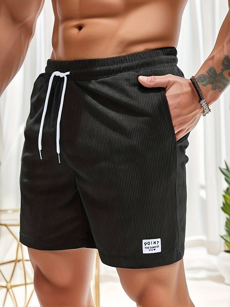MarinoFlex Herren Badeshorts – Gestreifte Badehose mit Kordelzug
