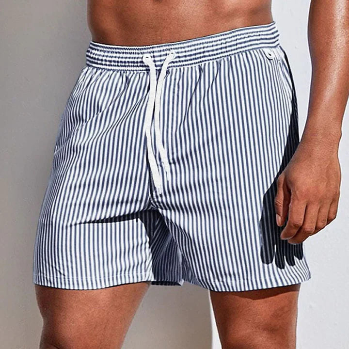 Aquaro Herren Badeshorts – Badehose mit Kordelzug und Tasche