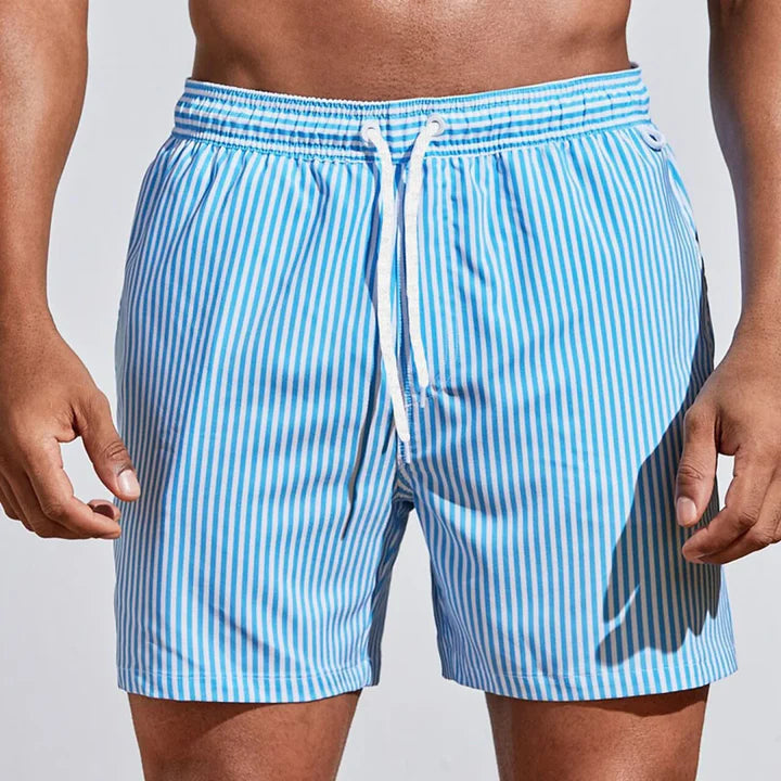 Aquaro Herren Badeshorts – Badehose mit Kordelzug und Tasche