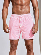 Aquaro Herren Badeshorts – Badehose mit Kordelzug und Tasche