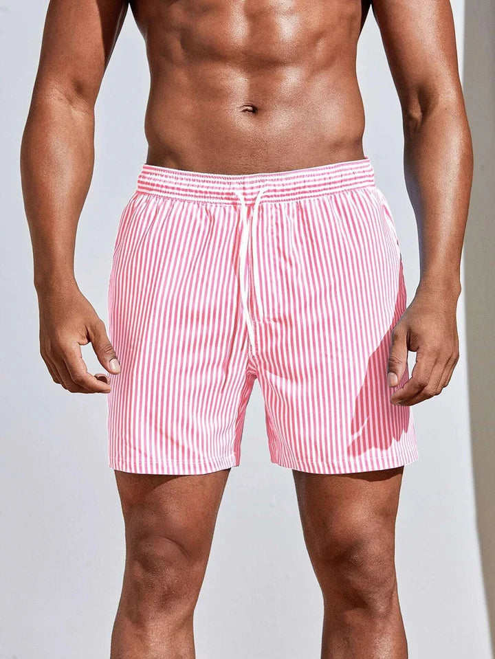 Aquaro Herren Badeshorts – Badehose mit Kordelzug und Tasche