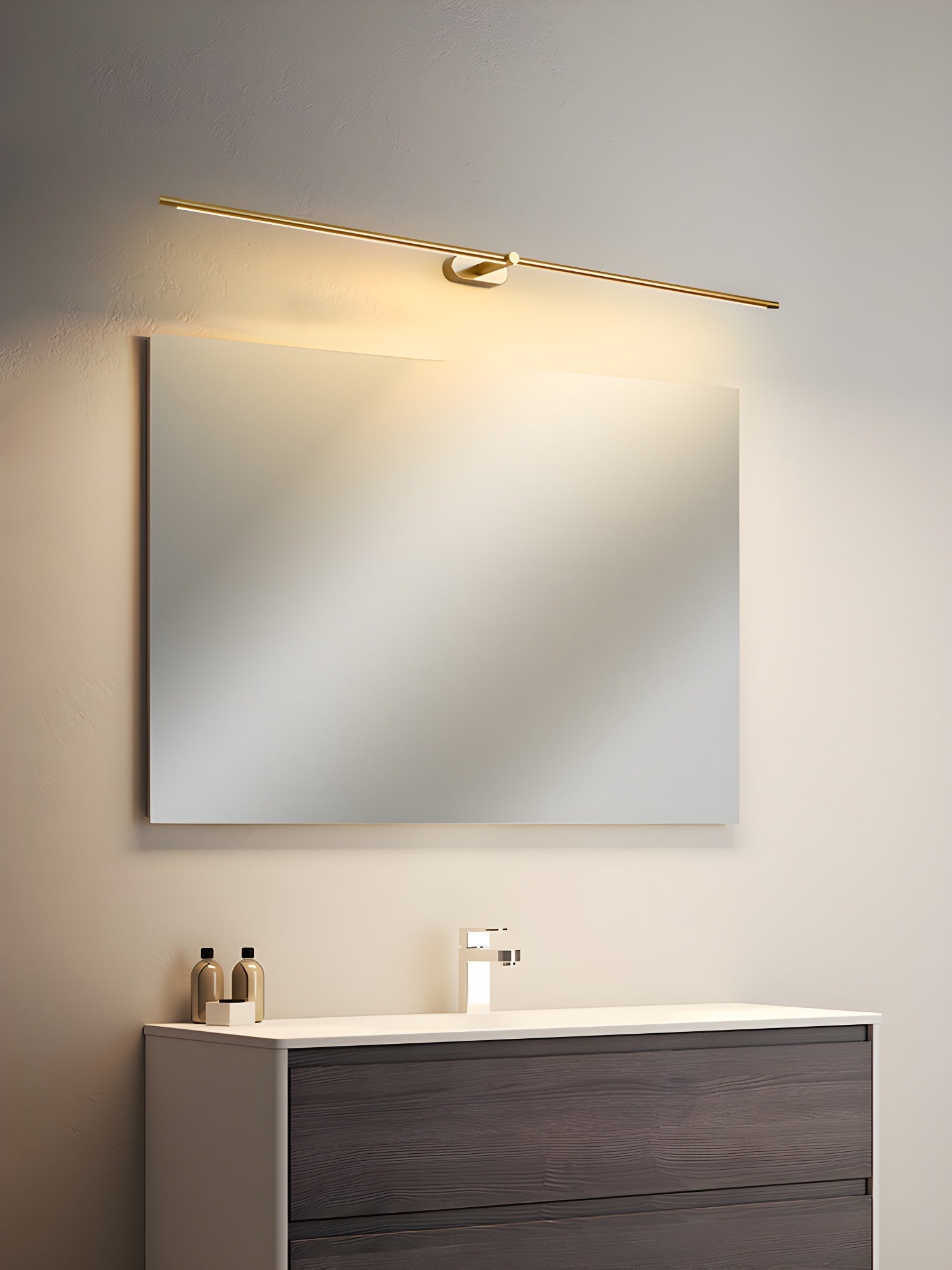 Lineare LED Spiegelleuchte für Badezimmer und Waschtisch