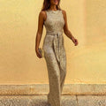 Glamira Jumpsuit Damen – Ärmelloser Overall mit Weitem Bein