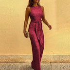 Glamira Jumpsuit Damen – Ärmelloser Overall mit Weitem Bein