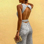 Glamira Jumpsuit Damen – Ärmelloser Overall mit Weitem Bein