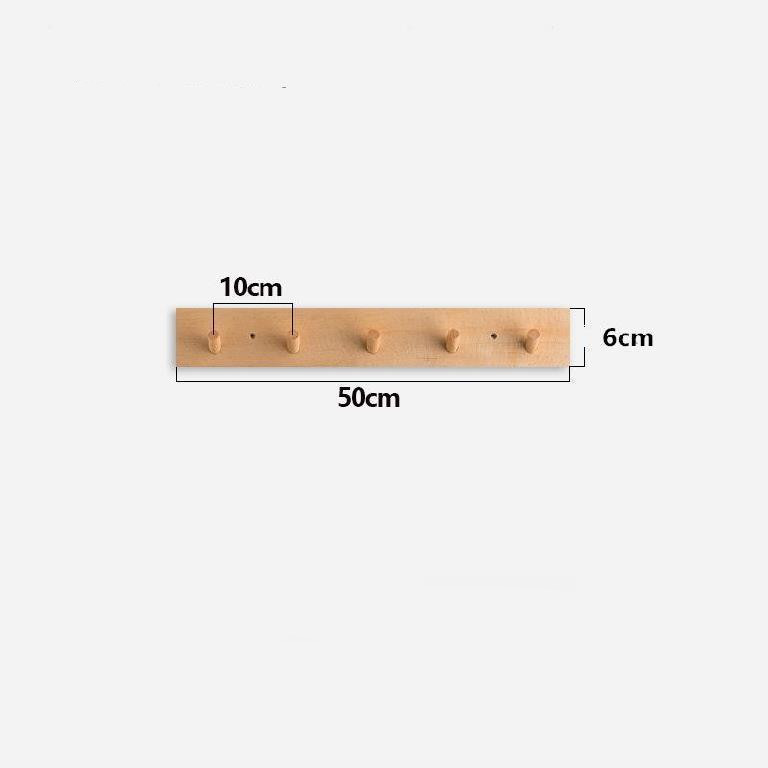 NaturHolz Wandgarderobe Minimalistisch Flur Hakenleiste