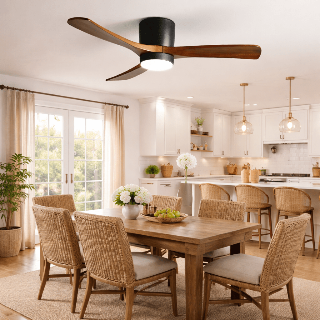 LED Deckenlampe mit Ventilator und Fernbedienung