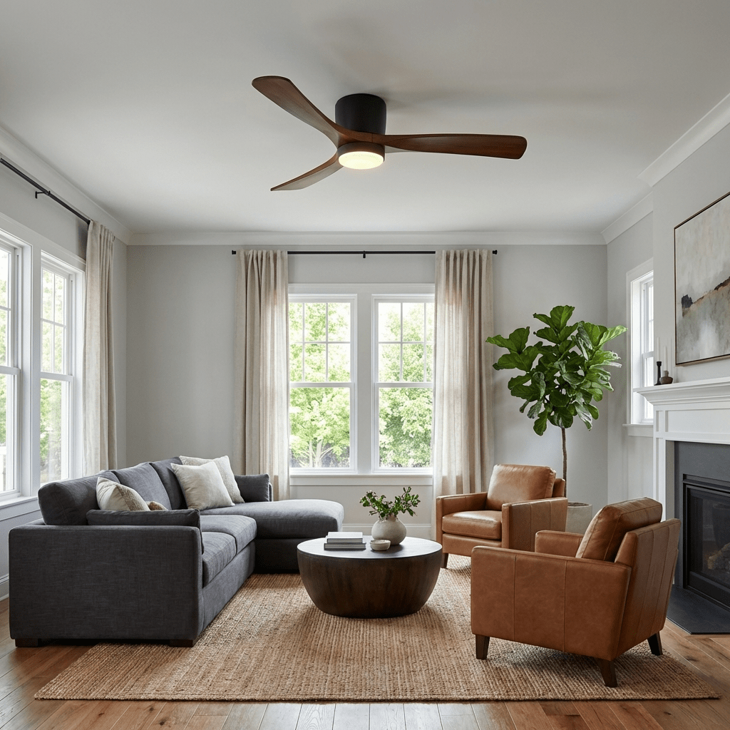 LED Deckenlampe mit Ventilator und Fernbedienung
