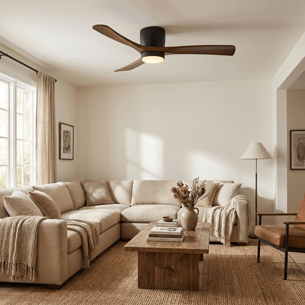 LED Deckenlampe mit Ventilator und Fernbedienung