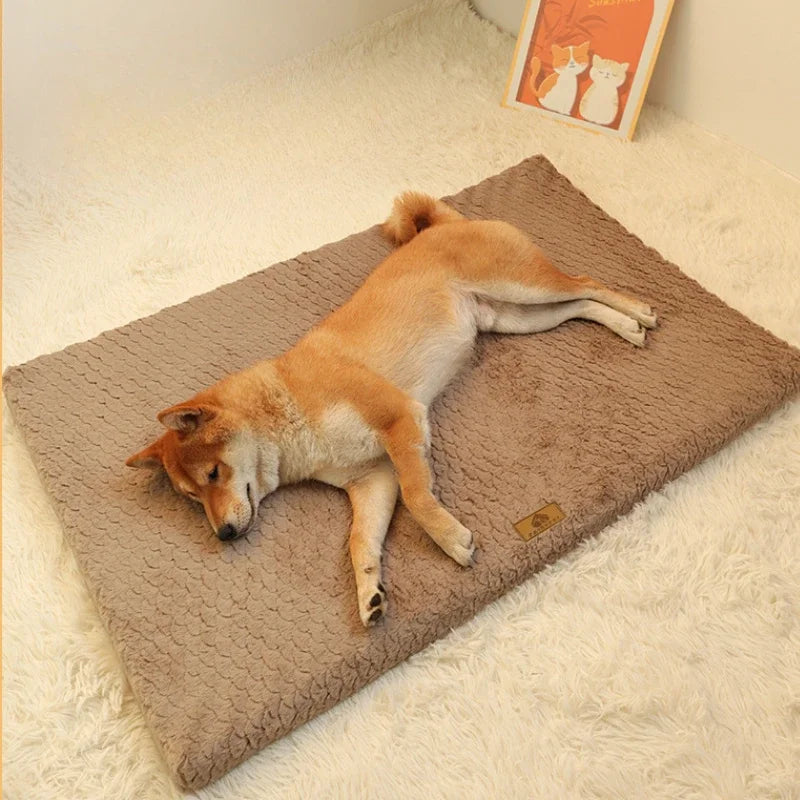 KuschelNest Hundematte mit Waschbarem Bezug und Rutschschutz