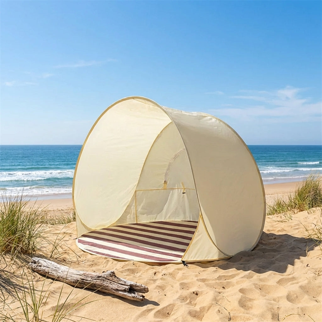 Sonnennest PopUp-Strandmuschel dla 3–4 osób z natychmiastowym montażem