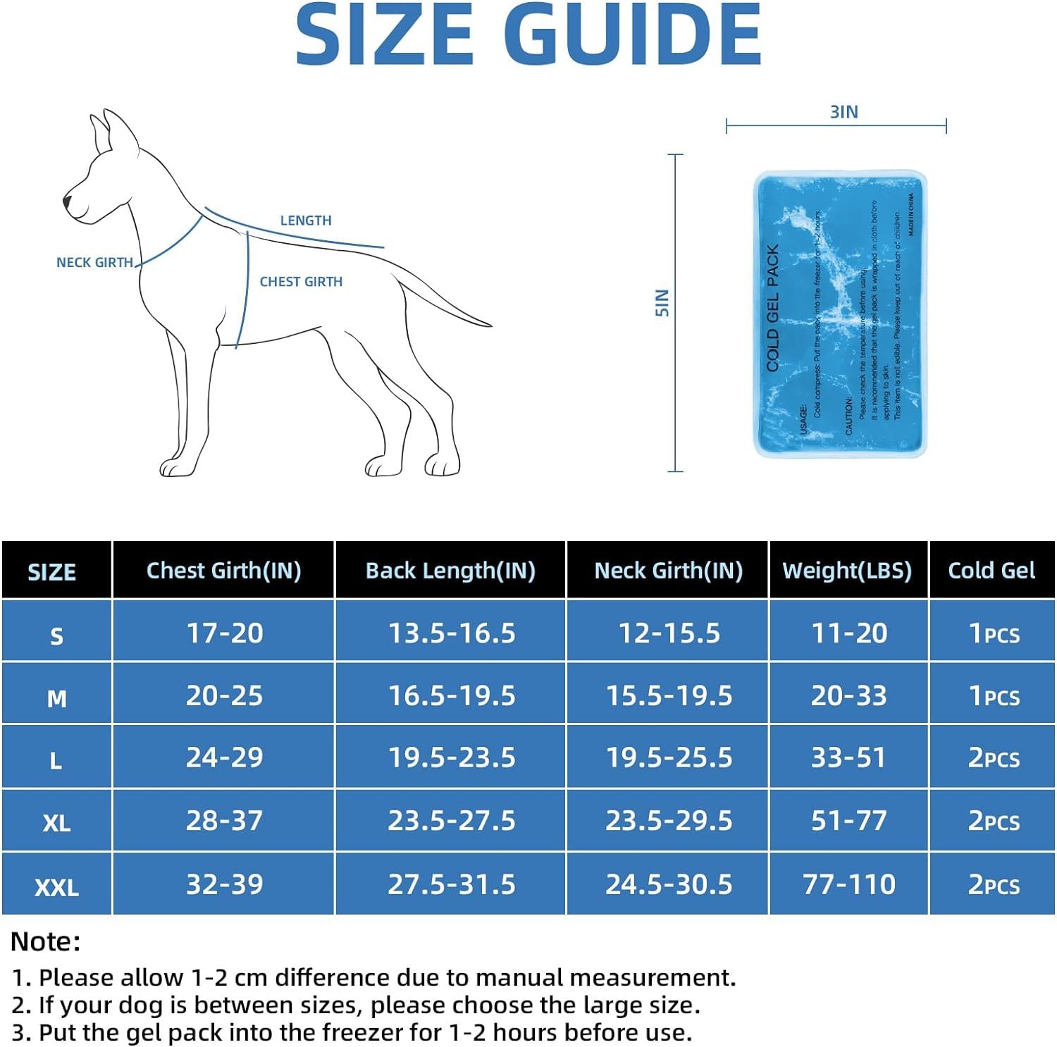 CoolPaws Hundekølevest med køleelement