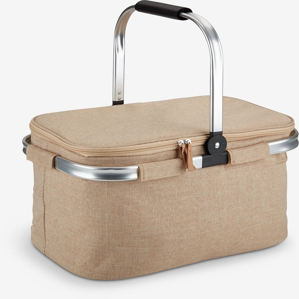 Weideno Geflochtener Picknickkorb mit Isolierung und Aluminiumrahmen