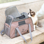 PetComfort Haustiertragetasche mit Netzfenstern und Schultergurt