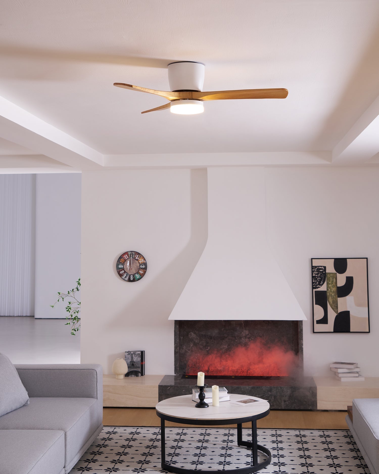 LED Deckenlampe mit Ventilator und Fernbedienung