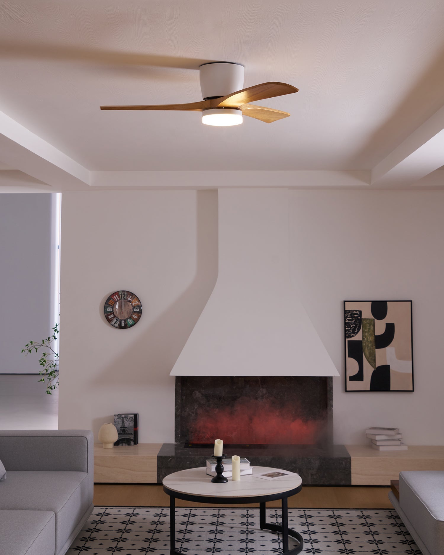 LED Deckenlampe mit Ventilator und Fernbedienung