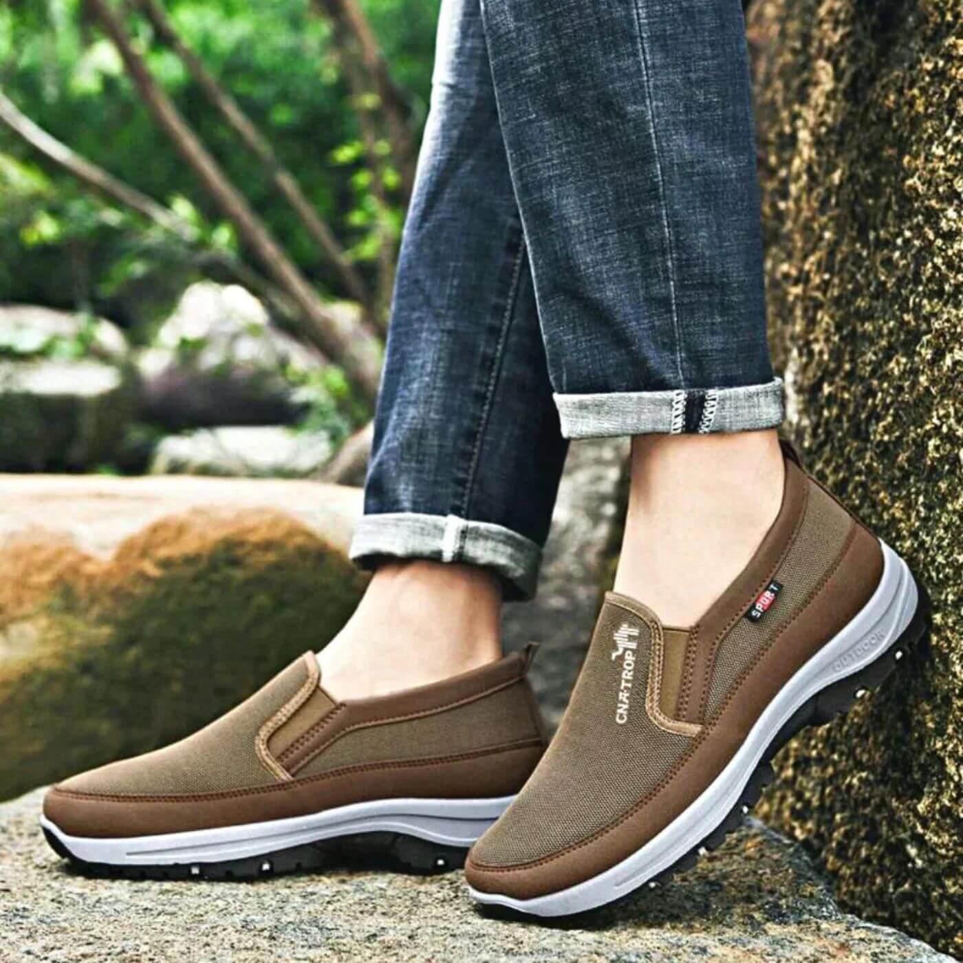 KomfortTritt Herren Slip-On Freizeitschuhe