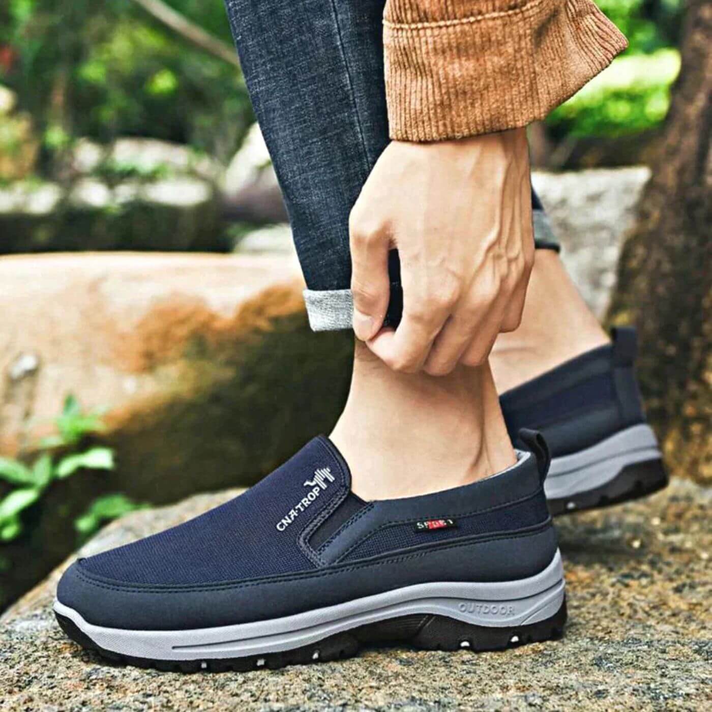 KomfortTritt Herren Slip-On Freizeitschuhe