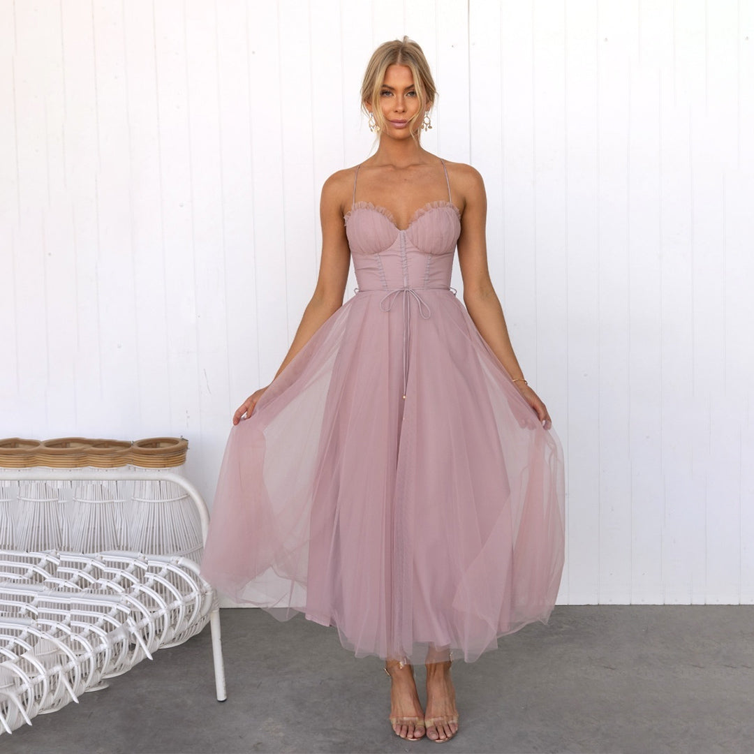 LineaBelle Midikleid Damen – Elegantes Kleid mit Definierter Taille