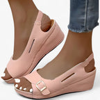 Velmora Damen Keilsandalen aus Leder mit Komfort und Eleganz