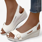 Velmora Damen Keilsandalen aus Leder mit Komfort und Eleganz