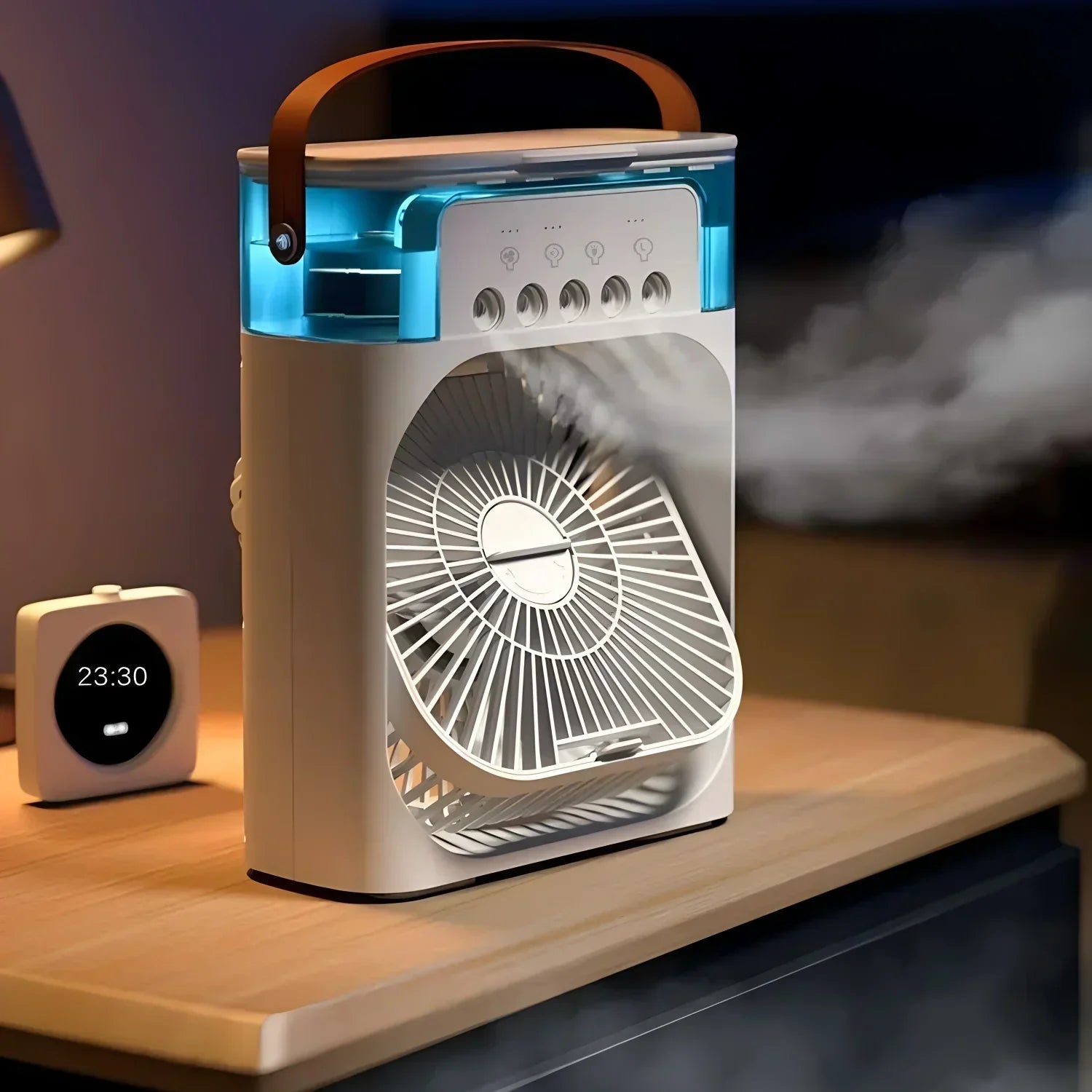 AquaGlow AirCool Luftkühler mit 600ml Tank & LED Beleuchtung
