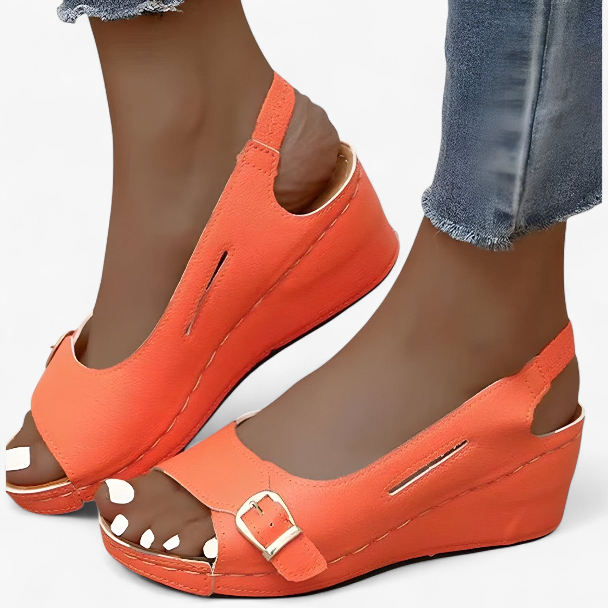 Velmora Damen Keilsandalen aus Leder mit Komfort und Eleganz