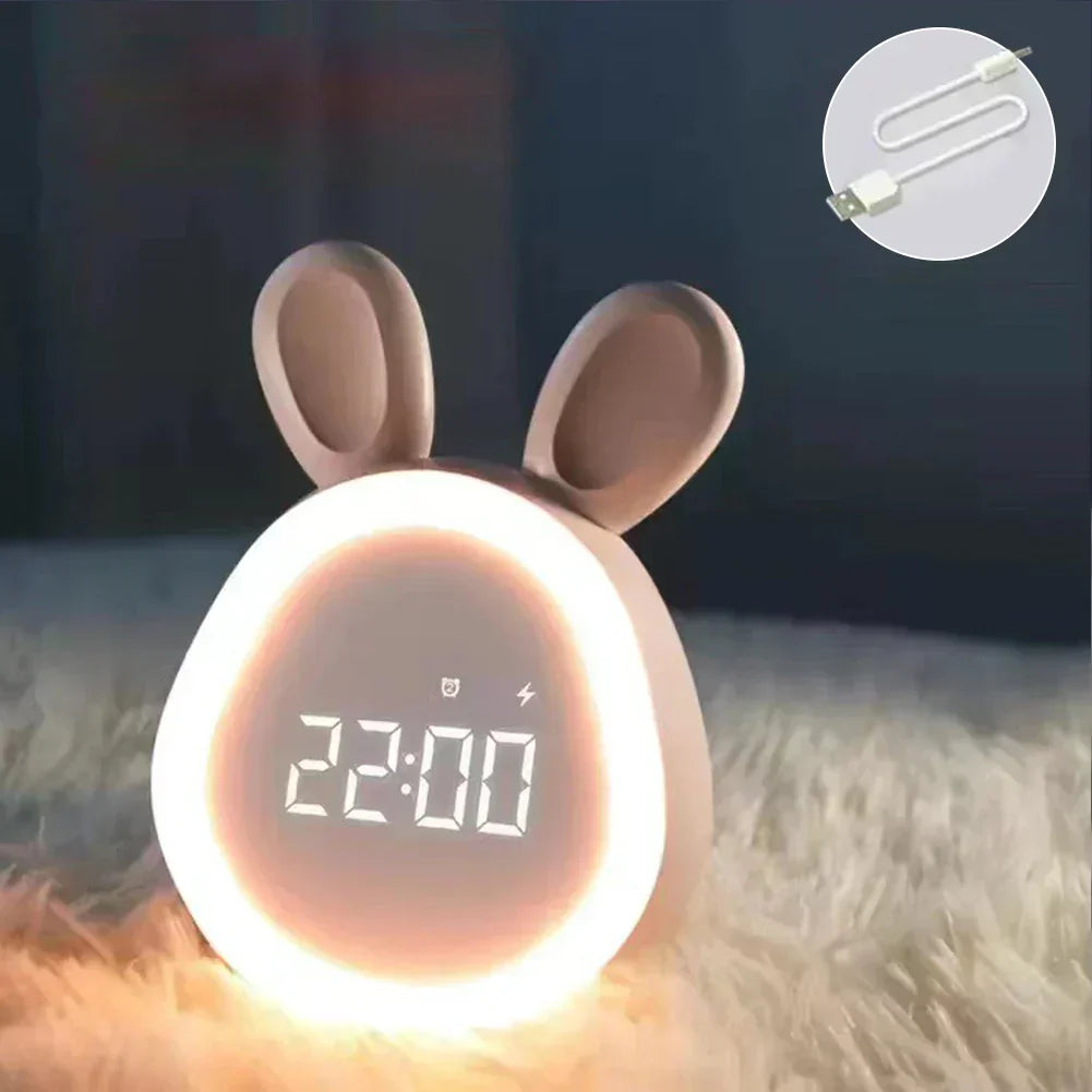 HasiLicht Kinderwecker LED Nachtlicht Hasen Stil USB