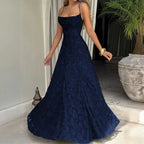 Blütenzauber Maxikleid mit Schnürdetail – Florales Sommerkleid Damen