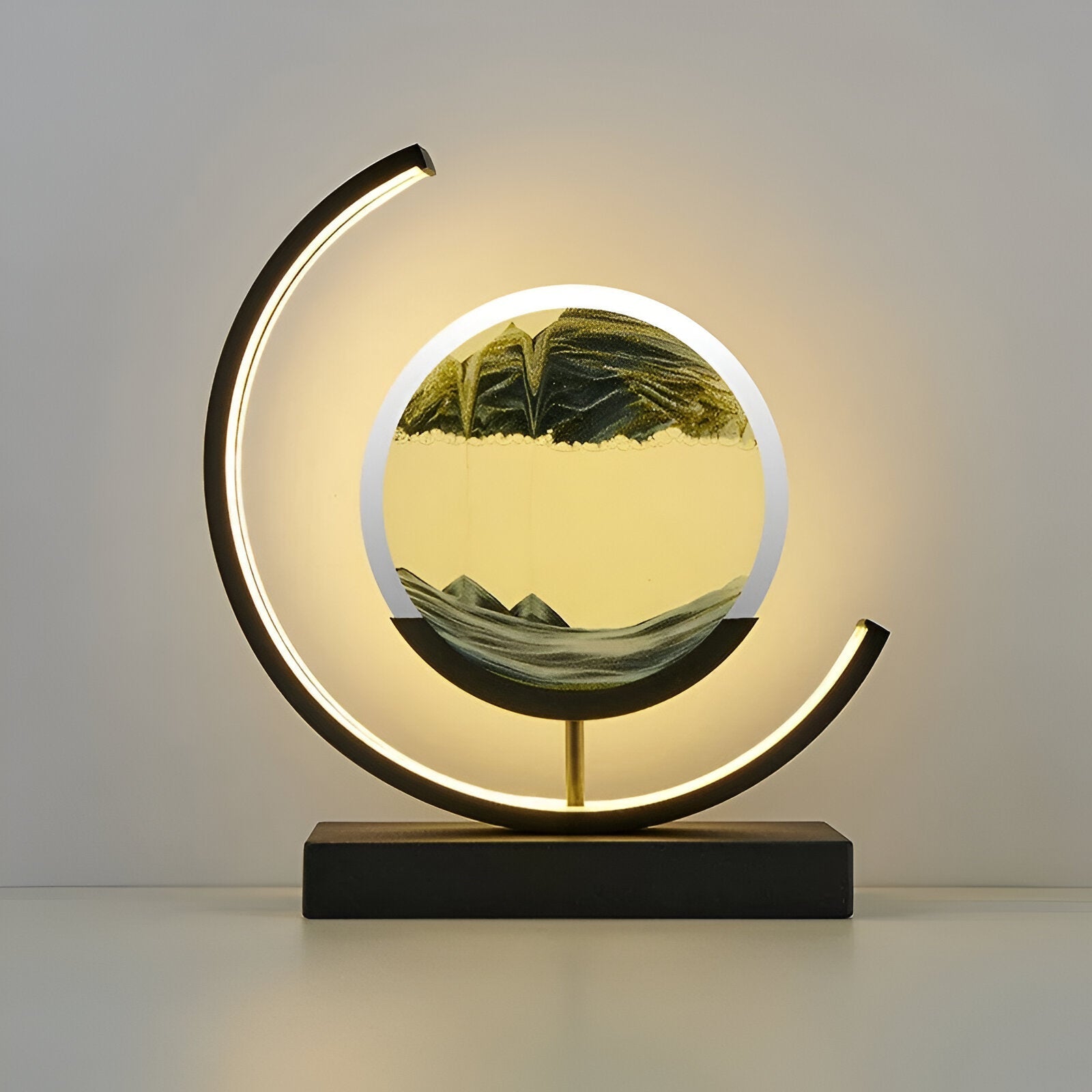 Lampa stołowa Lumera LED Sandlicht z wzorem piasku