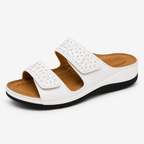 Sorevia Damen Ledersandalen mit Keilabsatz Komfort für den Sommer