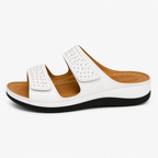 Sorevia Damen Ledersandalen mit Keilabsatz Komfort für den Sommer