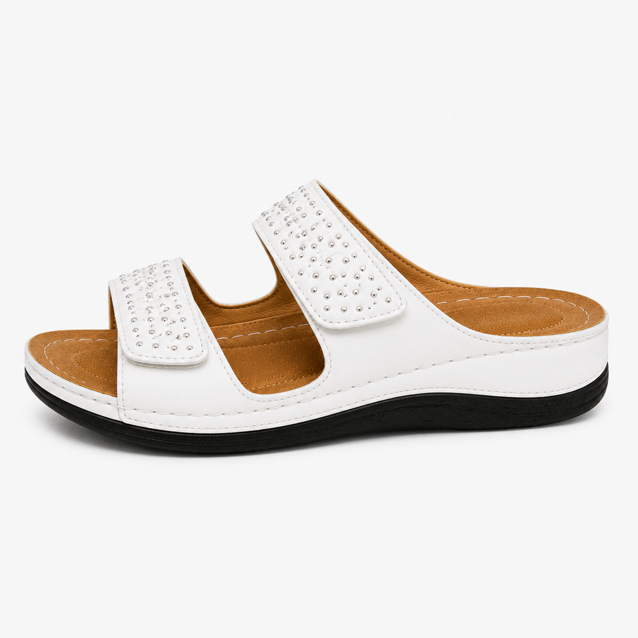 Sorevia Damen Ledersandalen mit Keilabsatz Komfort für den Sommer